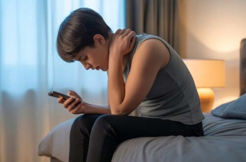 Neck Pain From Looking Down at Your Phone in Bed — Fast Fix + Prevention