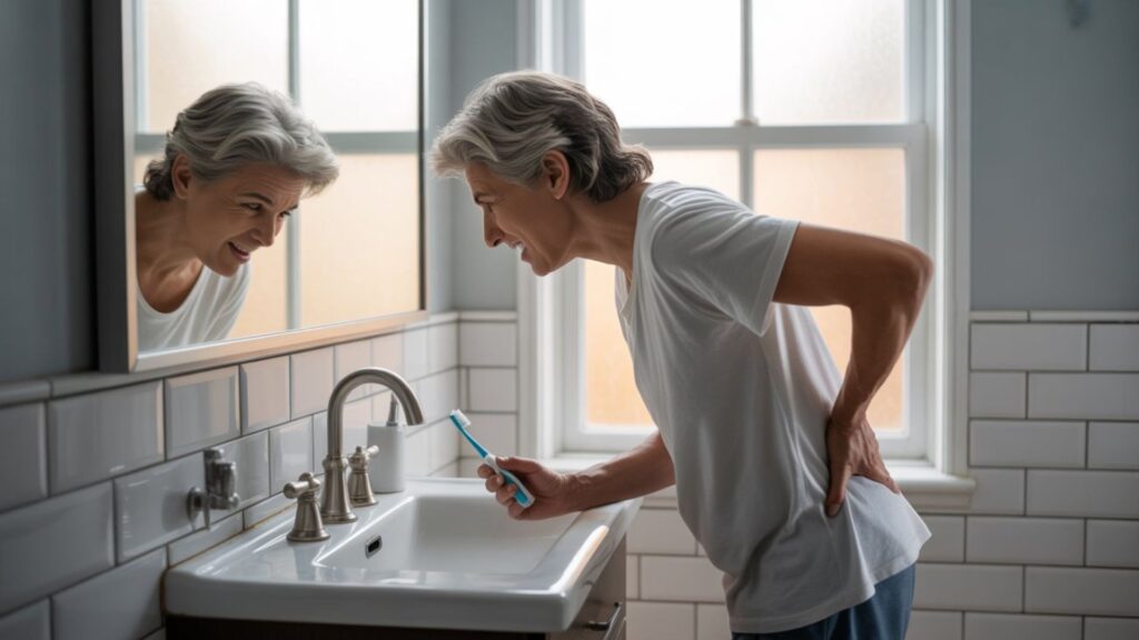 Lower Back Pain On One Side When Brushing Teeth